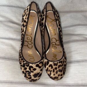 Sam Edelman leopard print heels. EUC. Size 6.5
